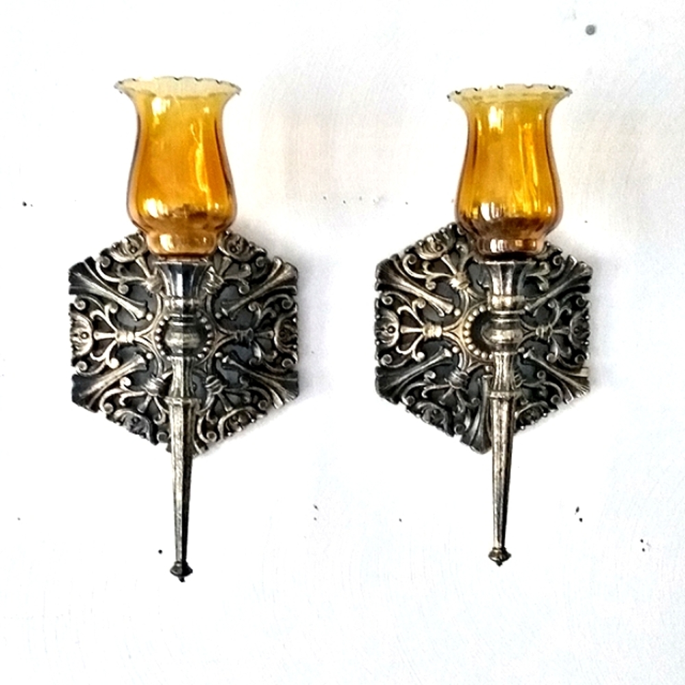 Homco Dart 70s ornate candlholders